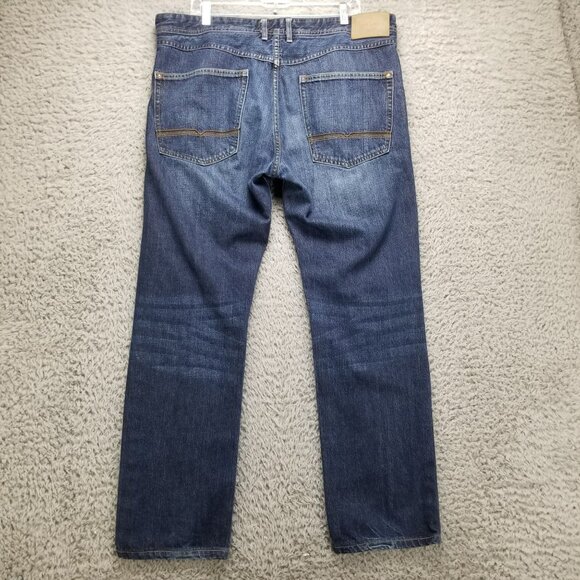 Jasper Conran Jeans Mens 38x32 Blue Straight Fit Stretch Button Fly Denim - Picture 8 of 13